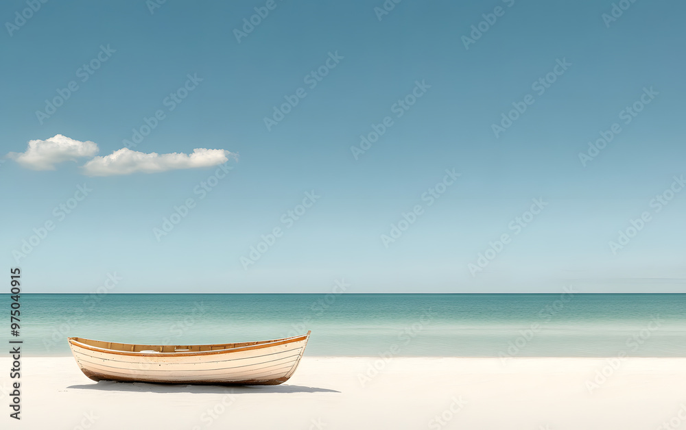 Beach Scene with a Weathered Wooden Sailboat | Serene Coastal View and Rustic Maritime Charm Beach Scene with a Weathered Wooden Sailboat | Serene Coastal View and Rustic Maritime Charm