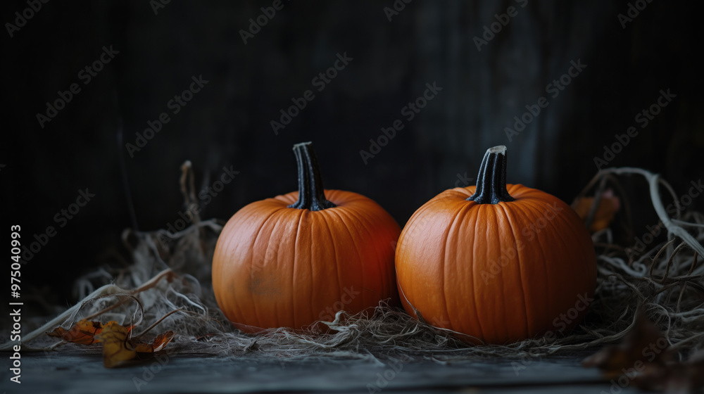 orange pumpkin on a table with dried vines hay dark background gothic backdrop thanksgiving halloween orange pumpkin on a table with dried vines hay dark background gothic backdrop thanksgiving halloween