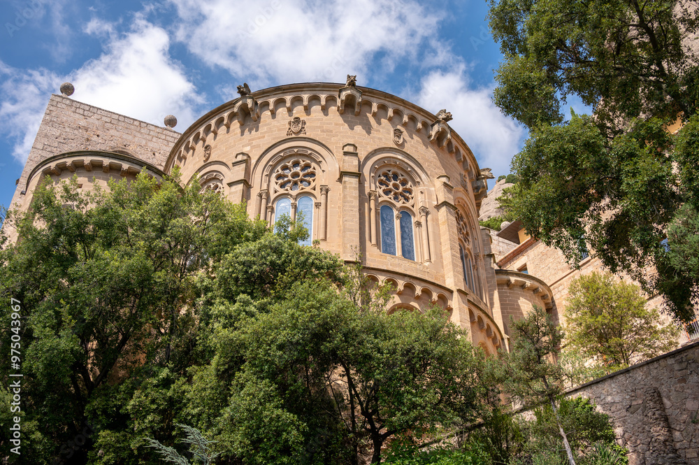 Naklejka premium Historic monastery of Montserrat in Spain near Barcelona.