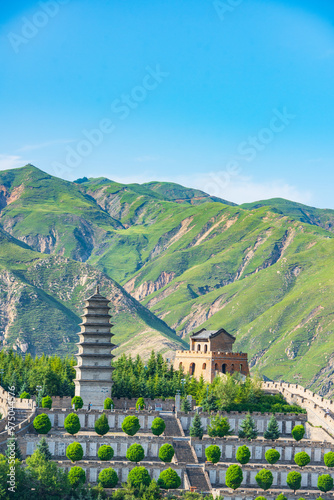 Sunny summer day at Yanmen Pass, Dai County, Xinzhou City, Sichuan Province photo