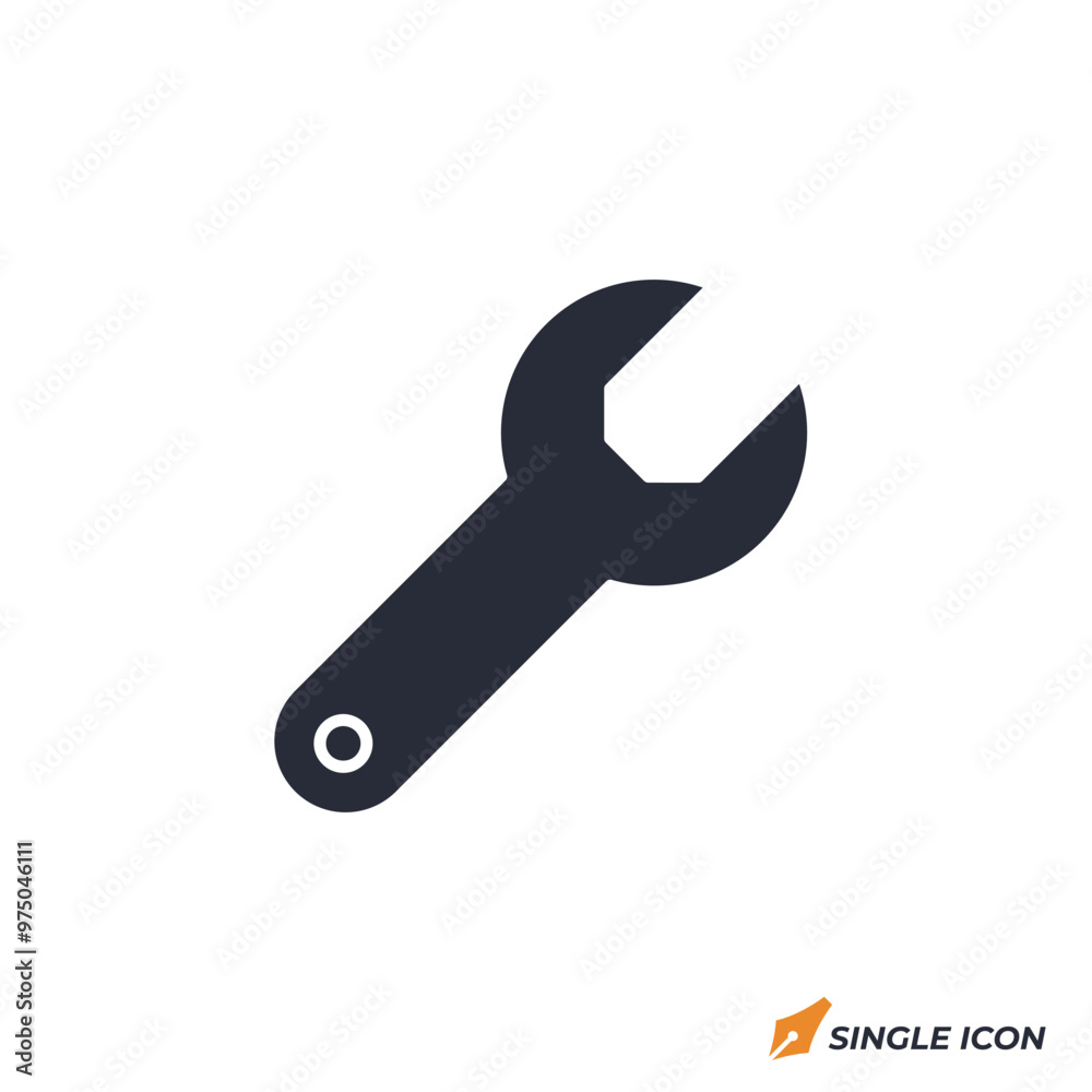 wrench icon vector illustration. wrench symbol isolated on white background wrench icon vector illustration. wrench symbol isolated on white background