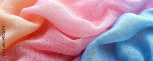 A soft and elegant blend of pastel fabrics in pink and blue, ideal for backgrounds and textile design projects.