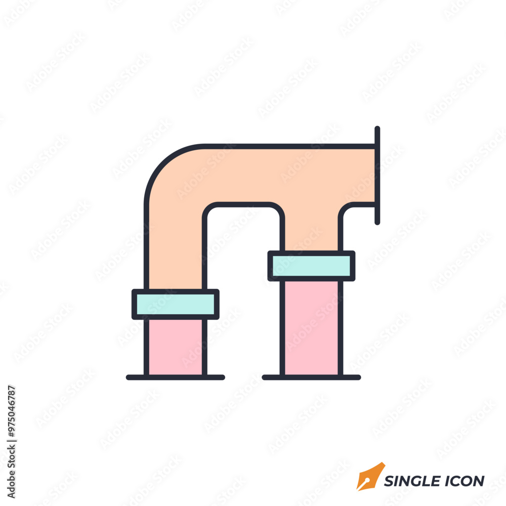 pipe icon vector illustration. pipe symbol isolated on white background pipe icon vector illustration. pipe symbol isolated on white background