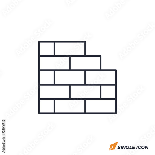 bricks icon vector illustration. bricks symbol isolated on white background