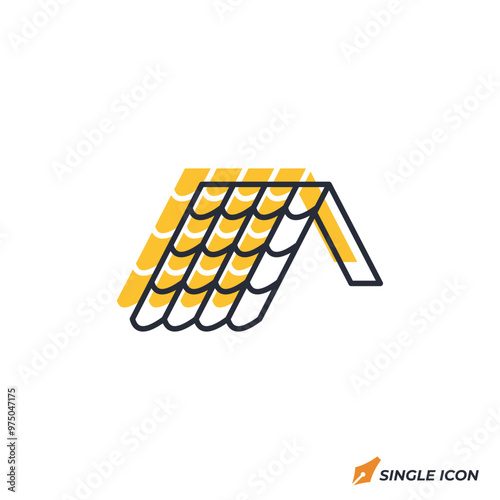 roof icon vector illustration. roof symbol isolated on white background
