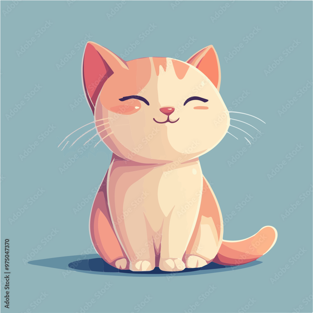 Simplistic vector illustration of a cute cat. Great for minimalist designs, pet-related content, and stock art. Simplistic vector illustration of a cute cat. Great for minimalist designs, pet-related content, and stock art.