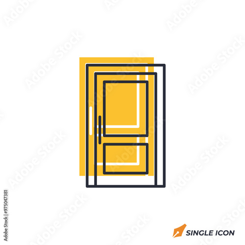 doors icon vector illustration. doors symbol isolated on white background
