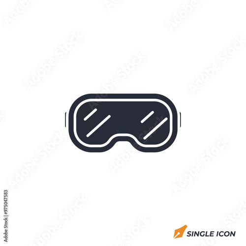 safety goggles icon vector illustration. safety goggles symbol isolated on white background