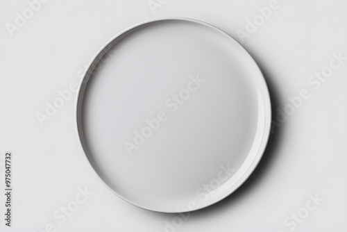 Empty Round Ceramic Plate | Minimalist Tableware Design for Modern Dining and Home Decor