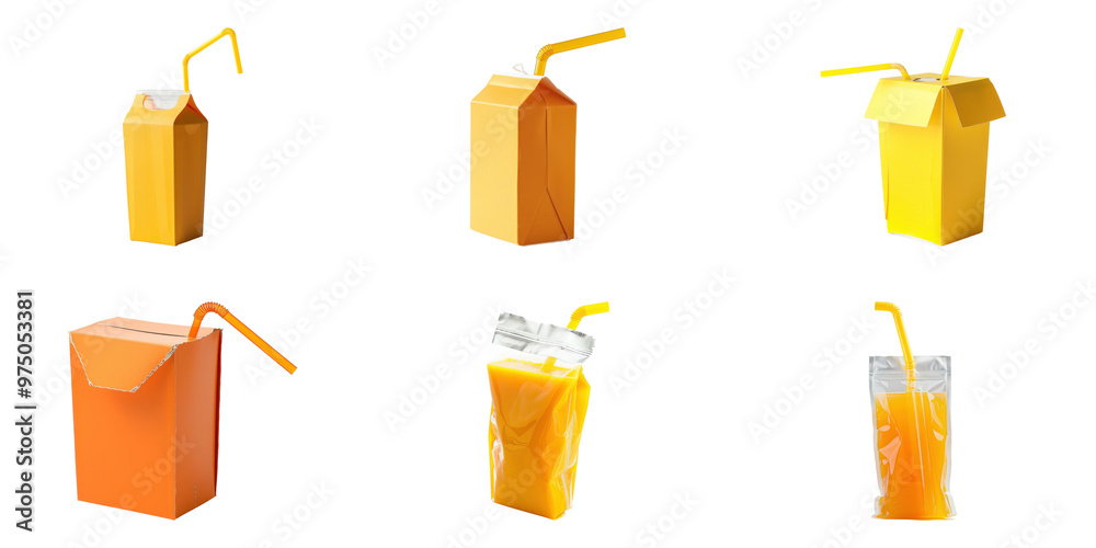 Juice Box with Straw Transparency Juice Box with Straw Transparency