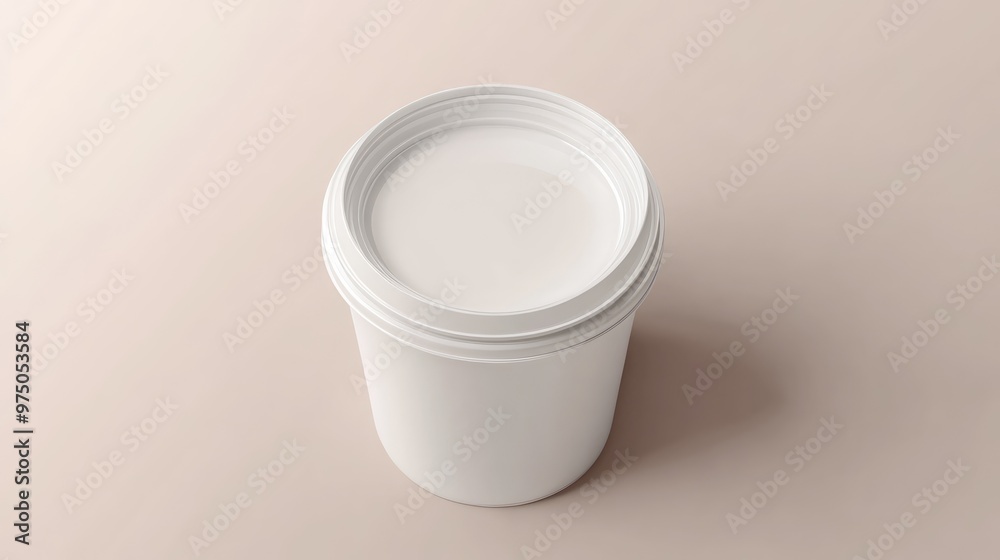 Empty Transparent Bucket Mockup. AI generated illustration