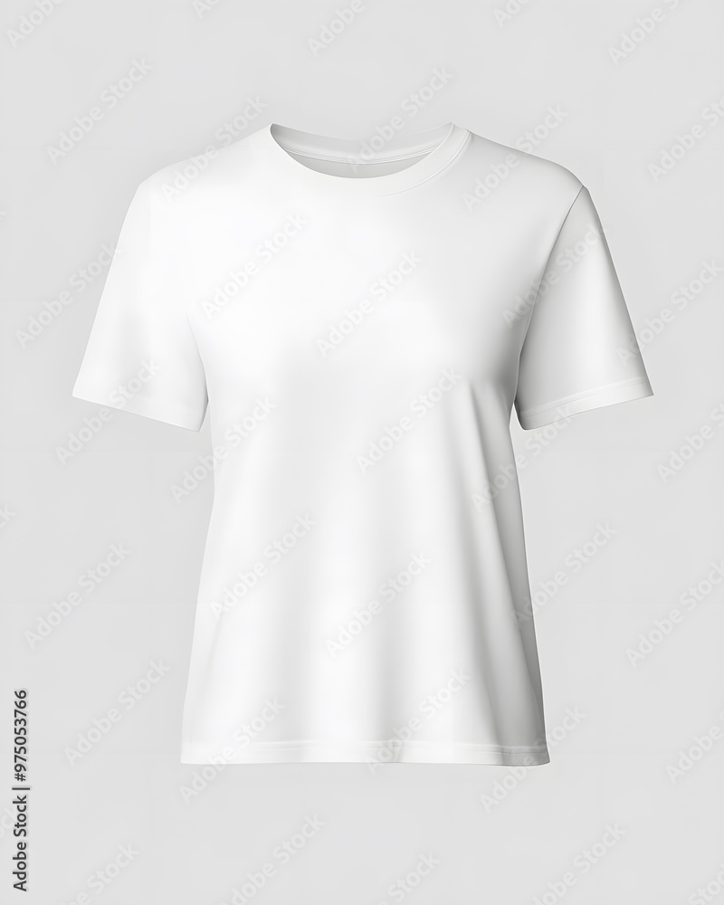 White Relaxed Fit T-Shirt Mockup | Clean Minimalist Apparel Design for Fashion Branding