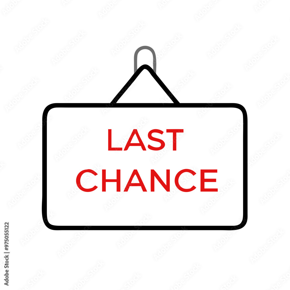 Clear graphic sign displaying 