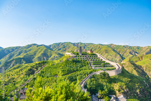 Sunny summer day at Yanmen Pass, Dai County, Xinzhou City, Sichuan Province photo