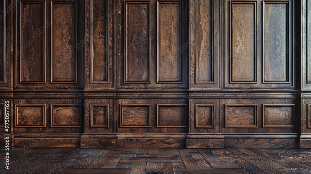 Classic premium luxury wood paneling wall background or texture Classic premium luxury wood paneling wall background or texture