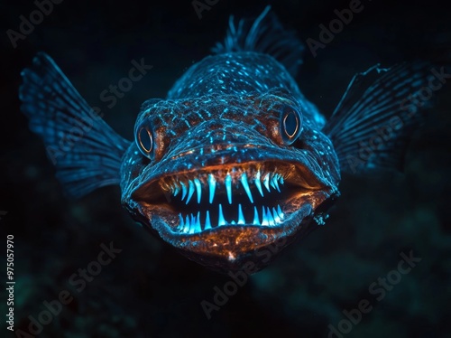 Unsettling Encounter with a Bioluminescent Anglerfish in the Depths of the Ocean