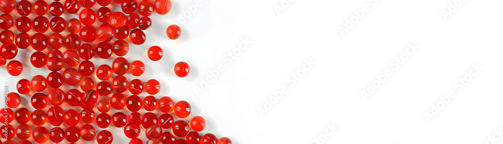 Red pills frame on a white background. Banner template for advertising vitamins, medicines, healthy lifestyle, microelements with copyspace Red pills frame on a white background. Banner template for advertising vitamins, medicines, healthy lifestyle, microelements with copyspace