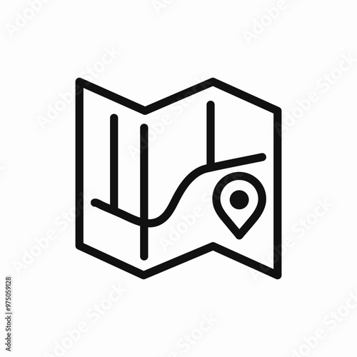 location map pin icon sign vector