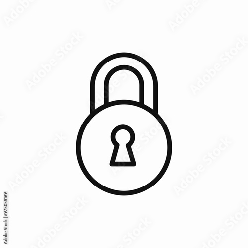 lock protection safety icon sign vector