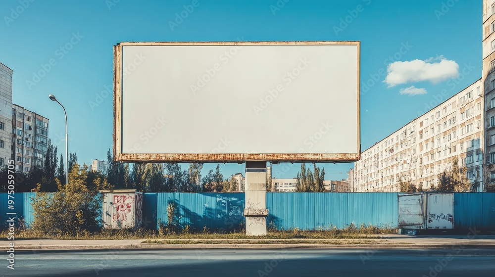 Urban Billboard Awaiting Content. AI generated illustration. Urban Billboard Awaiting Content. AI generated illustration.