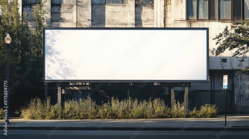 Urban Billboard Awaiting Content. AI generated illustration. Urban Billboard Awaiting Content. AI generated illustration.