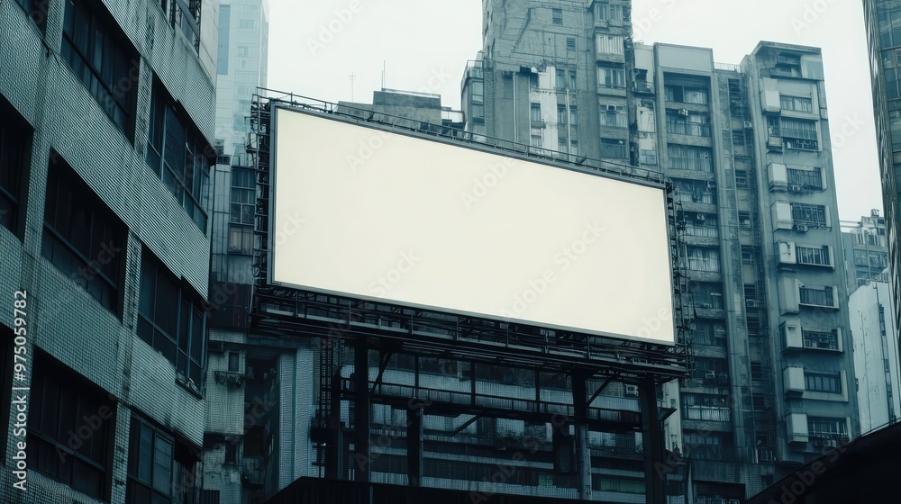 Urban Billboard Awaiting Content. AI generated illustration. Urban Billboard Awaiting Content. AI generated illustration.