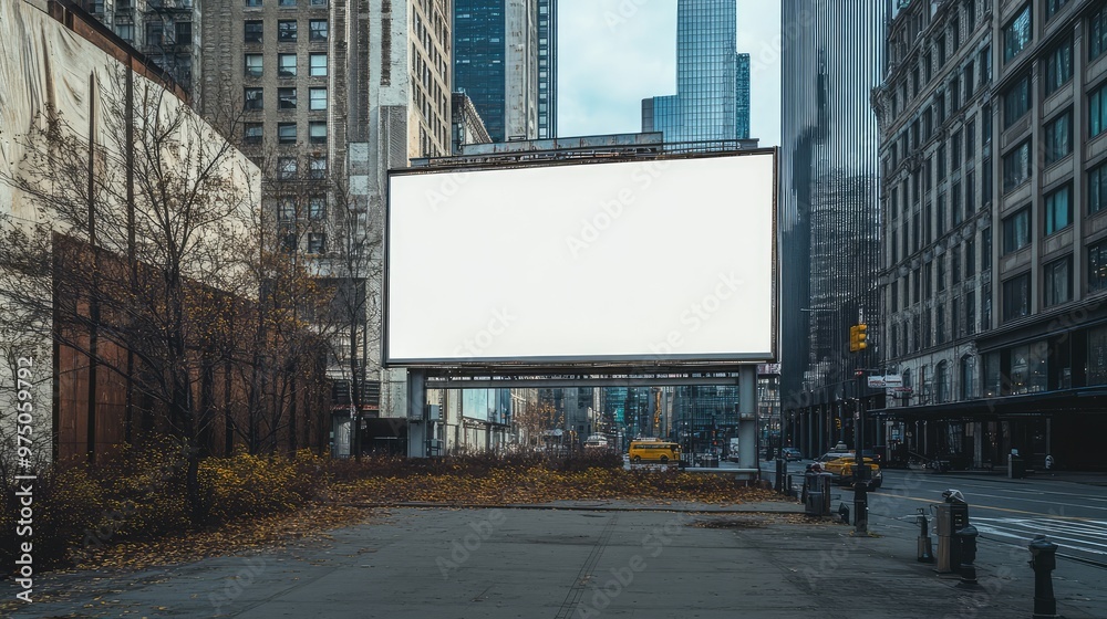 Urban Billboard Awaiting Content. AI generated illustration. Urban Billboard Awaiting Content. AI generated illustration.