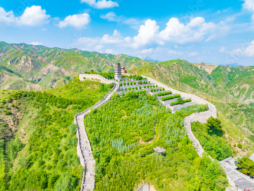 Sunny summer day at Yanmen Pass, Dai County, Xinzhou City, Sichuan Province photo