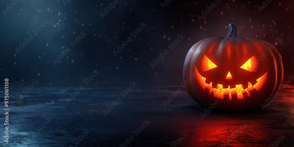 Isolated Halloween Pumpkin with Ample Copy Space for Designs and Marketing Isolated Halloween Pumpkin with Ample Copy Space for Designs and Marketing