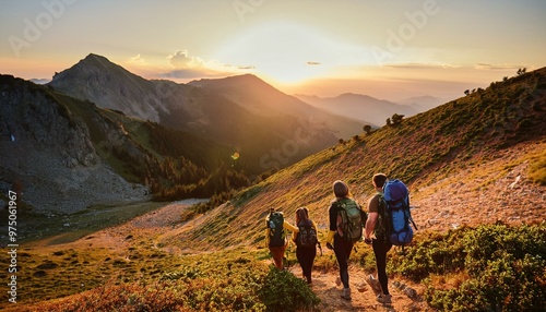 couple walking in the mountains