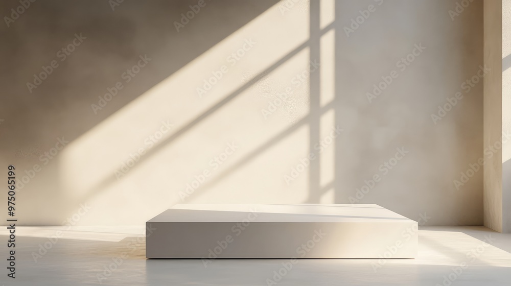 Minimalist Geometric Background with Podium. AI generated illustration. Minimalist Geometric Background with Podium. AI generated illustration.