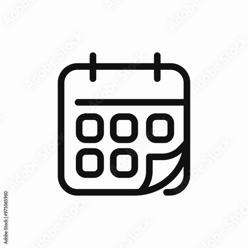 calendar date month icon sign vector