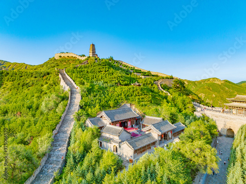 Sunny summer day at Yanmen Pass, Dai County, Xinzhou City, Sichuan Province photo