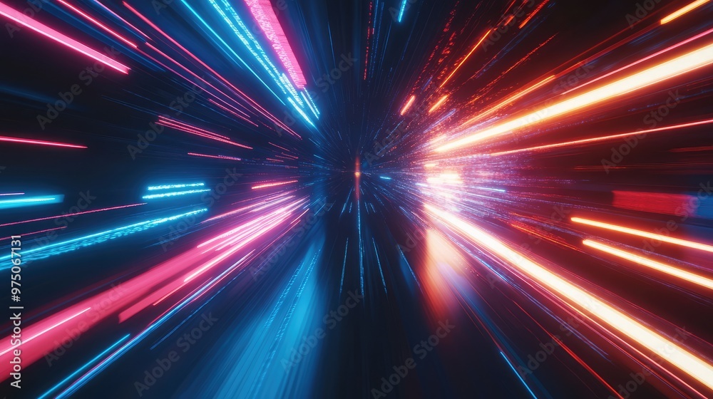 High-Speed Movement Dynamics. AI generated illustration. High-Speed Movement Dynamics. AI generated illustration.