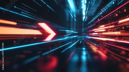 High-Speed Movement Dynamics. AI generated illustration.
