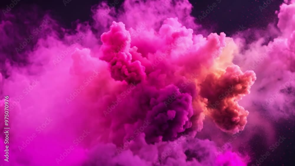 Abstract Pink and Orange Smoke Cloud Abstract Pink and Orange Smoke Cloud