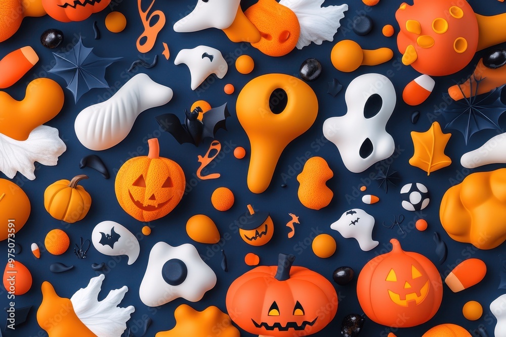 Creepy Halloween Seamless Pattern for Spooky and Stylish Backgrounds Creepy Halloween Seamless Pattern for Spooky and Stylish Backgrounds