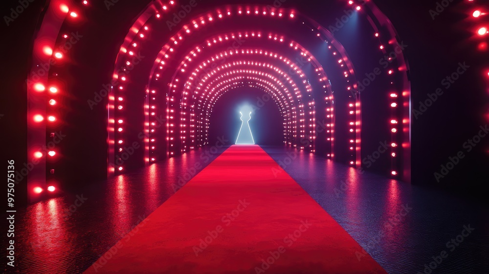 Red Carpet Entrance Design. AI generated illustration Red Carpet Entrance Design. AI generated illustration
