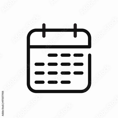 calendar schedule date icon sign vector