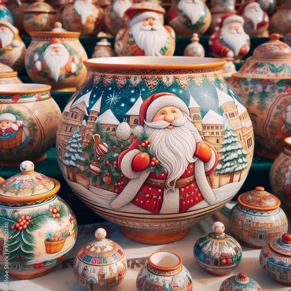 Töpferware mit Weihnachtsmotiv Töpferware mit Weihnachtsmotiv
