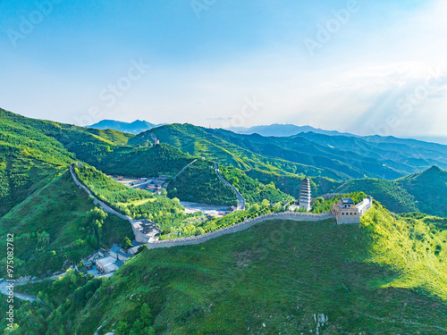 Sunny summer day at Yanmen Pass, Dai County, Xinzhou City, Sichuan Province photo