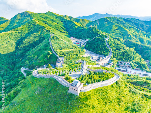 Sunny summer day at Yanmen Pass, Dai County, Xinzhou City, Sichuan Province photo