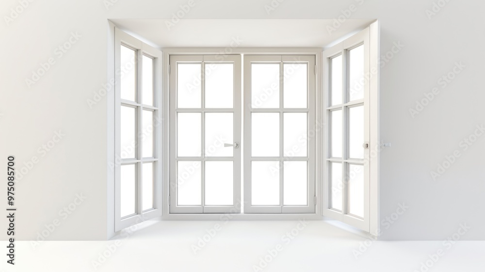 Fototapeta premium Window isolated on white background