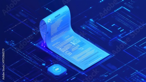 Digital transformation in tax e-invoice software showing automation, financial optimization, cloud integration, and electronic invoicing in modern business systems. AI generated illustration.