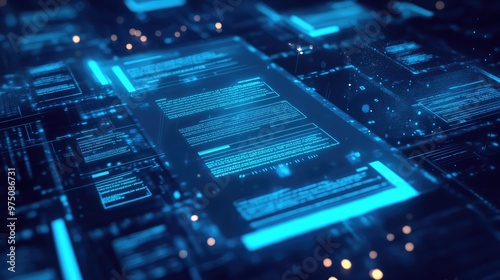 Digital transformation in tax e-invoice software, showcasing online accounting technology, automation of finance management, and secure electronic billing system innovation. AI generated illustration.