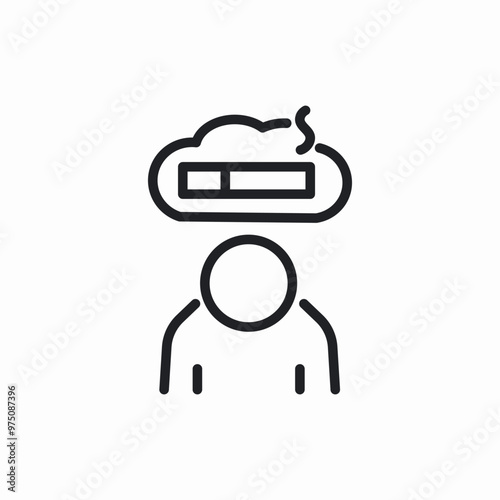 bad habbit smoking icon sign vector