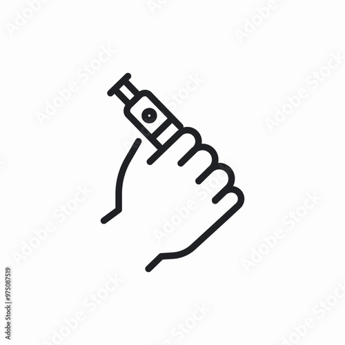 hand electronic cigarette icon sign vector