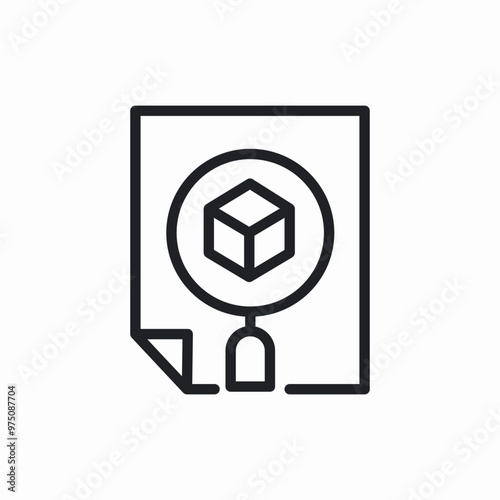 search application file icon sign vector