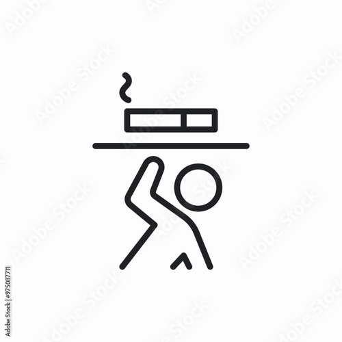 smoking bad habit icon sign vector