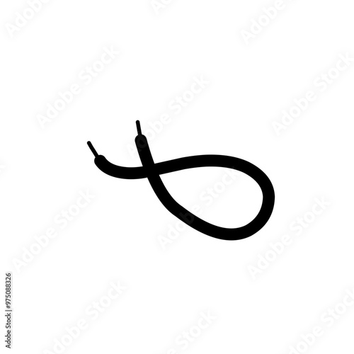 black shoelace vector